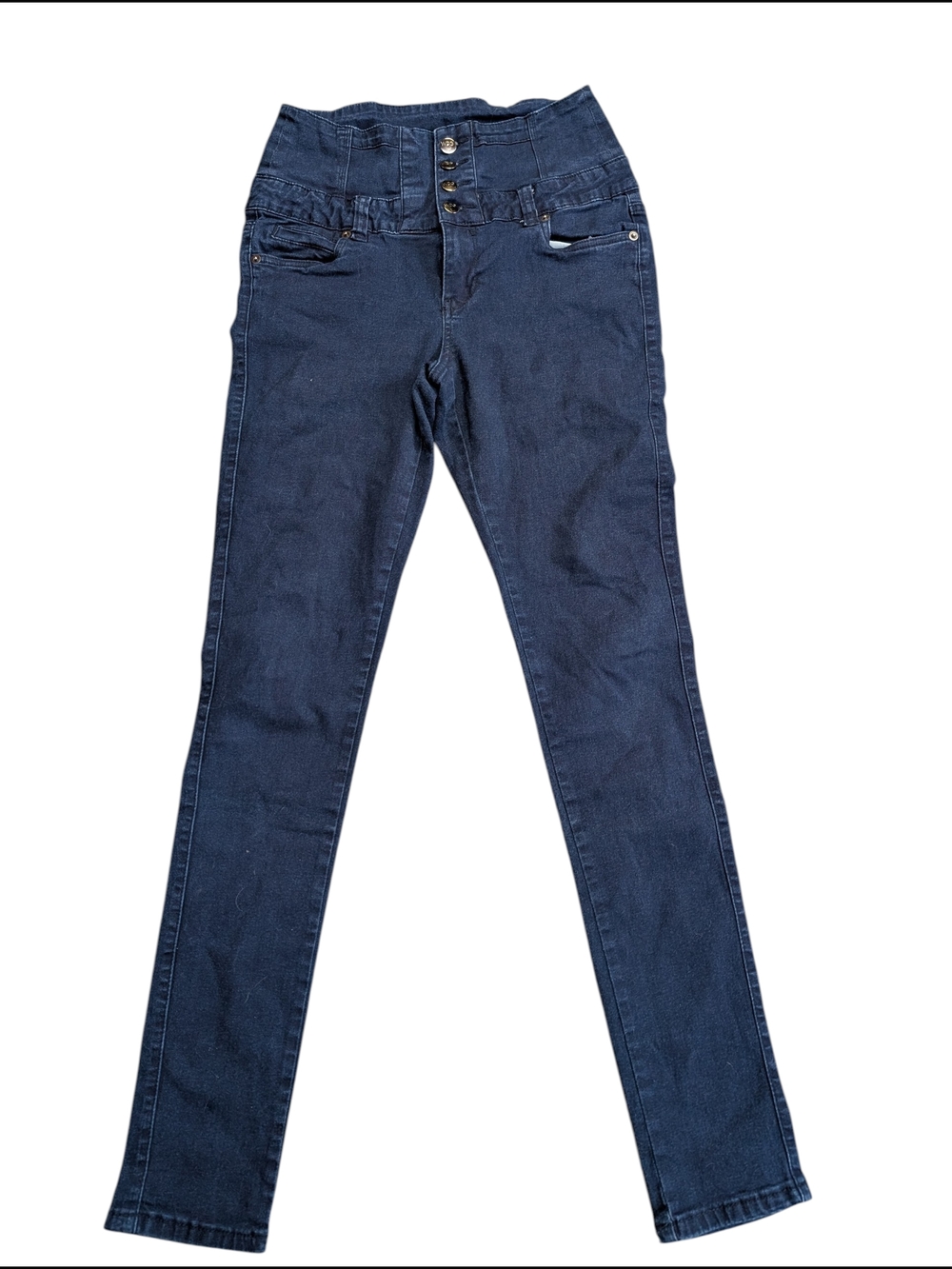 High-Waist Dark Blue Women's Stretch Jeans